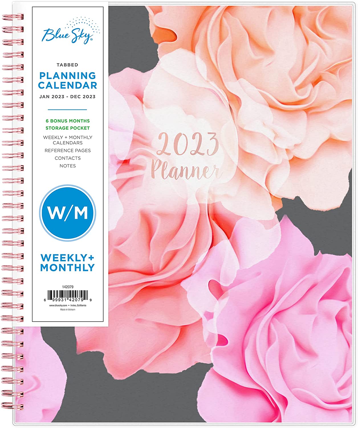 230816082746964_1 Blue Sky 2023 Weekly and Monthly Planner, January - December, 8.5" x 11", Frosted Cover, Wirebound, Joselyn (142079) - Image 1